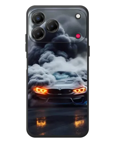 Чехол для ZTE Nubia V80 Design с картинкой «BMW в дыму»