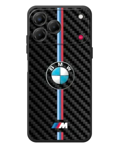 Чехол для ZTE Nubia V80 Design с картинкой «Эмблема BMW и карбон»
