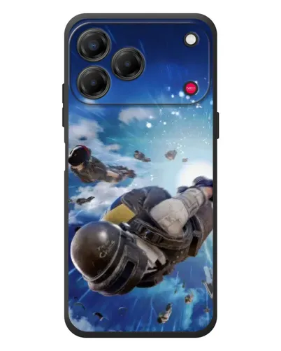 Чехол для ZTE Nubia V80 Design с картинкой «Десант PUBG — прыжок»