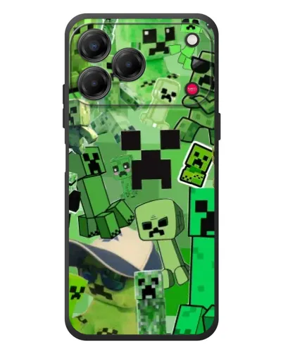 Чехол для ZTE Nubia V80 Design с картинкой «Криперы Minecraft»