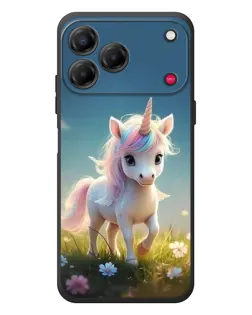 Чехол для ZTE Nubia V80 Design с картинкой «Единорог на поляне»