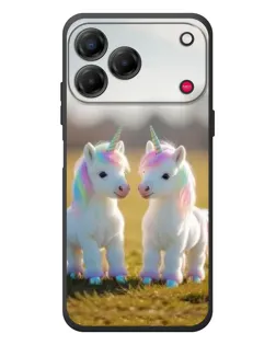 Чехол для ZTE Nubia V80 Design с картинкой «Пара единорогов»
