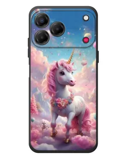 Чехол для ZTE Nubia V80 Design с картинкой «Единорог среди облаков»