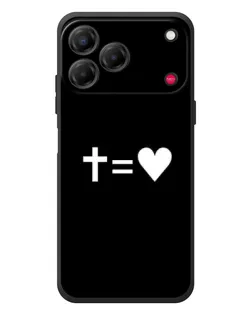 Чехол для ZTE Nubia V80 Design с картинкой «Крест и Сердце»