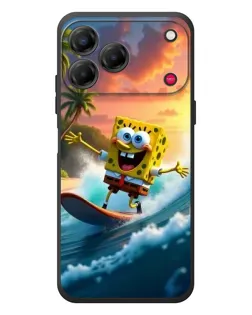 Чехол для ZTE Nubia V80 Design с картинкой «Губка Боб серфингист»