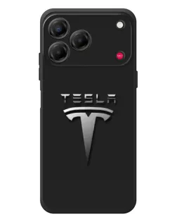Чехол для ZTE Nubia V80 Design с картинкой «Стальной логотип Tesla» Чехол для ZTE Nubia V80 Design с картинкой «Стальной логотип Tesla»