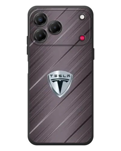 Чехол для ZTE Nubia V80 Design с картинкой «Металлическая текстура Tesla»