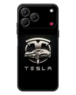 Чехол для ZTE Nubia V80 Design с картинкой «Tesla — серебристое авто» Чехол для ZTE Nubia V80 Design с картинкой «Tesla — серебристое авто»