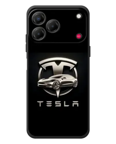 Чехол для ZTE Nubia V80 Design с картинкой «Tesla — серебристое авто»
