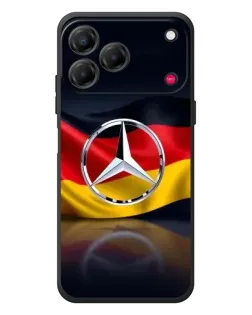Чехол для ZTE Nubia V80 Design с картинкой «Mercedes — флаг Германии»