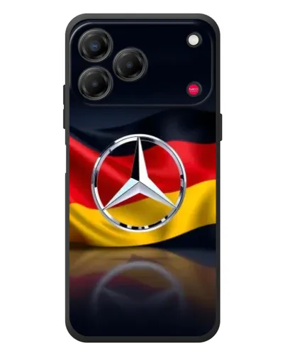 Чехол для ZTE Nubia V80 Design с картинкой «Mercedes — флаг Германии»