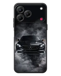 Чехол для ZTE Nubia V80 Design с картинкой «Mercedes в дыму»