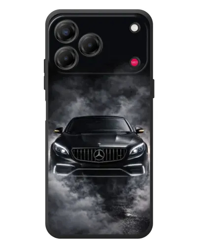 Чехол для ZTE Nubia V80 Design с картинкой «Mercedes в дыму»
