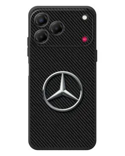 Чехол для ZTE Nubia V80 Design с картинкой «Карбоновый Mercedes стиль»