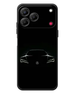 Чехол для ZTE Nubia V80 Design с картинкой «Mercedes — силуэт авто»