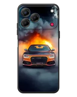 Чехол для ZTE Nubia V80 Design с картинкой «Audi в огненном дыму» Чехол для ZTE Nubia V80 Design с картинкой «Audi в огненном дыму»