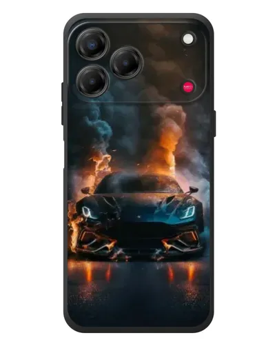 Чехол для ZTE Nubia V80 Design с картинкой «Lamborghini дымная эстетика»