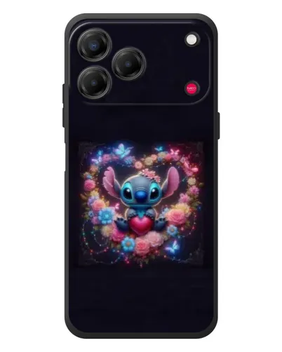 Чехол для ZTE Nubia V80 Design с картинкой «Stitch в цветах»