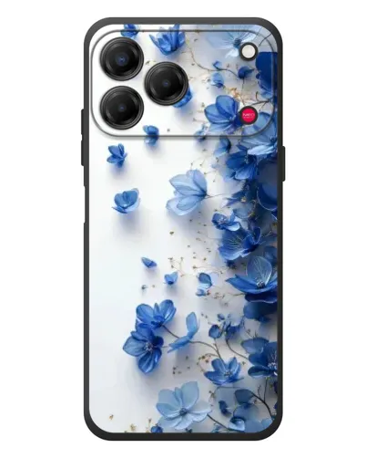 Чехол для ZTE Nubia V80 Design с картинкой «Голубой цветочный каскад»