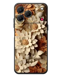 Чехол для ZTE Nubia V80 Design с картинкой «Бежевый флористический декор» Чехол для ZTE Nubia V80 Design с картинкой «Бежевый флористический декор»