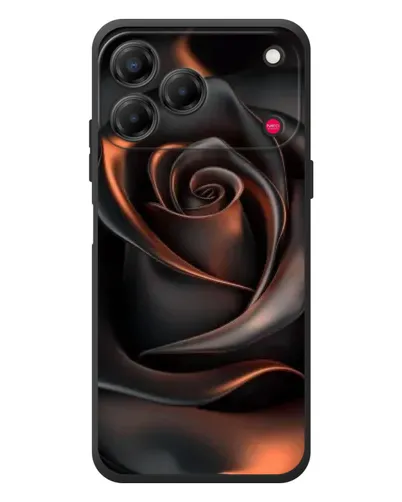 Чехол для ZTE Nubia V80 Design с картинкой «Шелковая черная роза»
