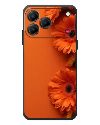Чехол для ZTE Nubia V80 Design с картинкой «Оранжевые герберы»