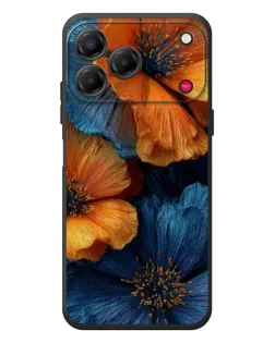Чехол для ZTE Nubia V80 Design с картинкой «Яркая сине-оранжевая флора» Чехол для ZTE Nubia V80 Design с картинкой «Яркая сине-оранжевая флора»