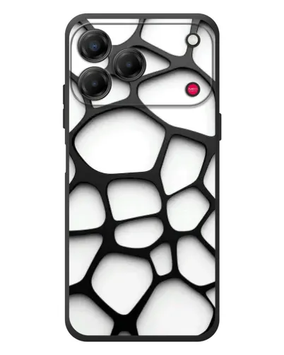 Чехол для ZTE Nubia V80 Design с картинкой «Белая объемная сетка»