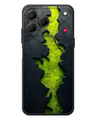 Чехол для ZTE Nubia V80 Design с картинкой «Салатовый разлом скалы»