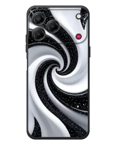 Чехол для ZTE Nubia V80 Design с картинкой «Черно-белая спираль»