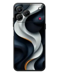 Чехол для ZTE Nubia V80 Design с картинкой «Объемные черно-белые ленты» Чехол для ZTE Nubia V80 Design с картинкой «Объемные черно-белые ленты»