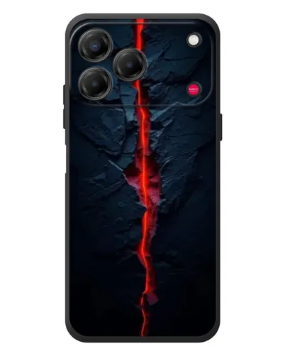 Чехол для ZTE Nubia V80 Design с картинкой «Kрасная лавовая трещина»