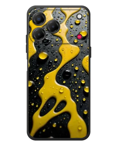 Чехол для ZTE Nubia V80 Design с картинкой «Жидкое желтое золото»
