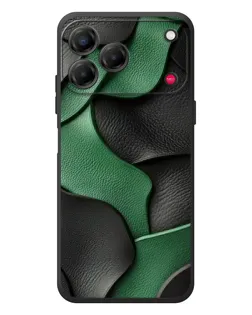 Чехол для ZTE Nubia V80 Design с картинкой «Зеленые кожаные волны»
