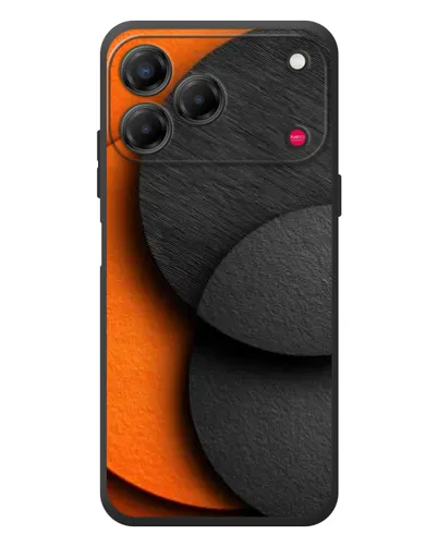 Чехол для ZTE Nubia V80 Design с картинкой «Геометрия оранжевых кругов»