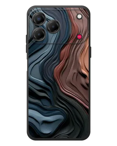 Чехол для ZTE Nubia V80 Design с картинкой «Цветные волны каньона»