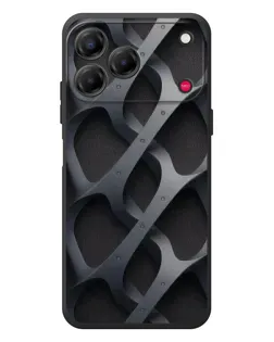 Чехол для ZTE Nubia V80 Design с картинкой «Объемное серое плетение»