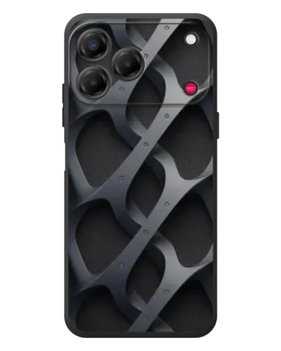 Чехол для ZTE Nubia V80 Design с картинкой «Объемное серое плетение»