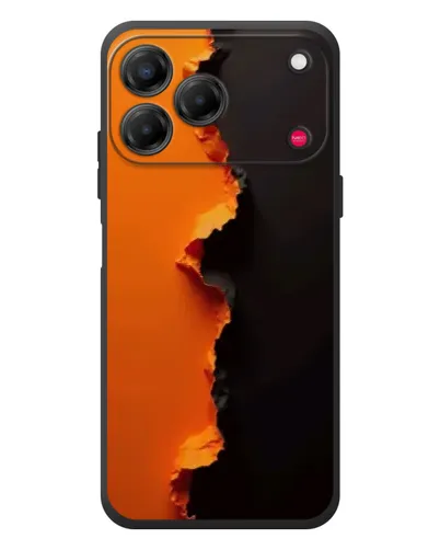 Чехол для ZTE Nubia V80 Design с картинкой «Оранжевый разлом»