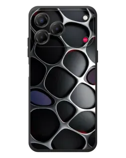 Чехол для ZTE Nubia V80 Design с картинкой «Объемная темная решетка»