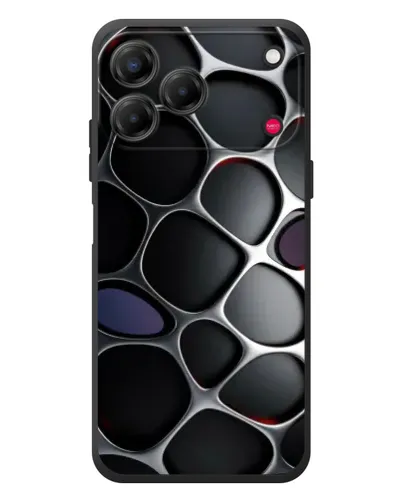 Чехол для ZTE Nubia V80 Design с картинкой «Объемная темная решетка»