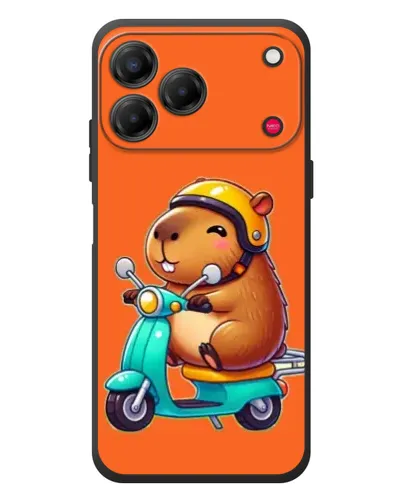Чехол для ZTE Nubia V80 Design с картинкой «Капибара на скутере»
