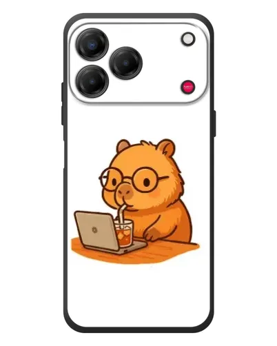 Чехол для ZTE Nubia V80 Design с картинкой «Капибара с ноутбуком»