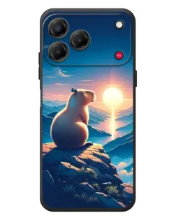 Чехол для ZTE Nubia V80 Design с картинкой «Закат солнца с капибарой» Чехол для ZTE Nubia V80 Design с картинкой «Закат солнца с капибарой»