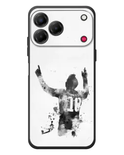 Чехол для ZTE Nubia V80 Design с картинкой «Черно-белый силуэт Месси» Чехол для ZTE Nubia V80 Design с картинкой «Черно-белый силуэт Месси»