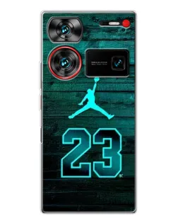 Чехол для ZTE Nubia Z60 Ultra с картинкой «Jordan Cyan 23»