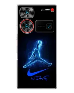 Чехол для ZTE Nubia Z60 Ultra с картинкой «Jordan Neon Blue»