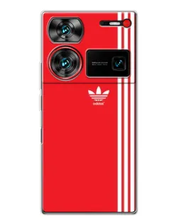 Чехол для ZTE Nubia Z60 Ultra с картинкой «Красный минимализм Adidas»