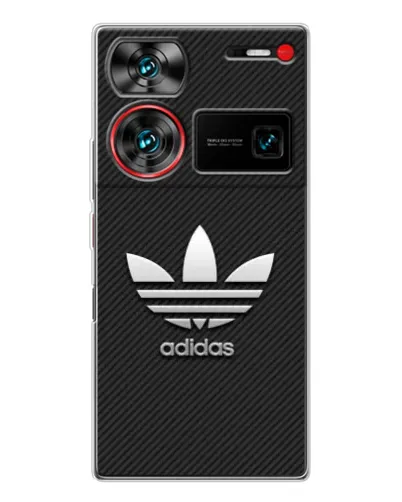 Чехол для ZTE Nubia Z60 Ultra с картинкой «Adidas Карбоновая текстура»