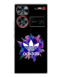 Чехол для ZTE Nubia Z60 Ultra с картинкой «Взрыв красок Adidas»